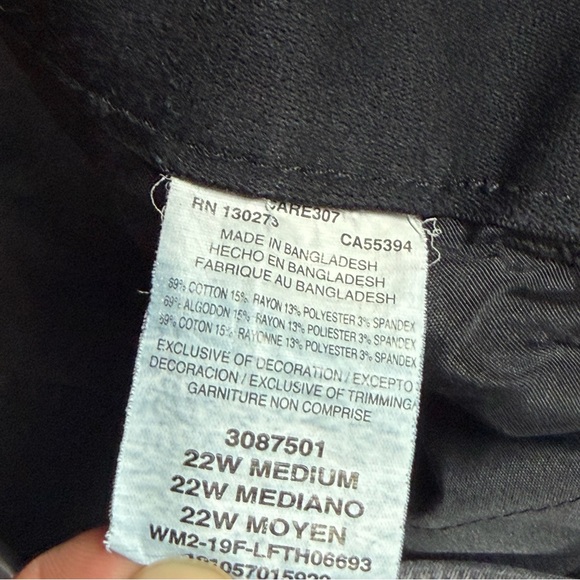 Lee Jeans Womens 22W Gray Charcoal Wash Flex Motion Straight Leg Stretch Denim - Picture 7 of 12